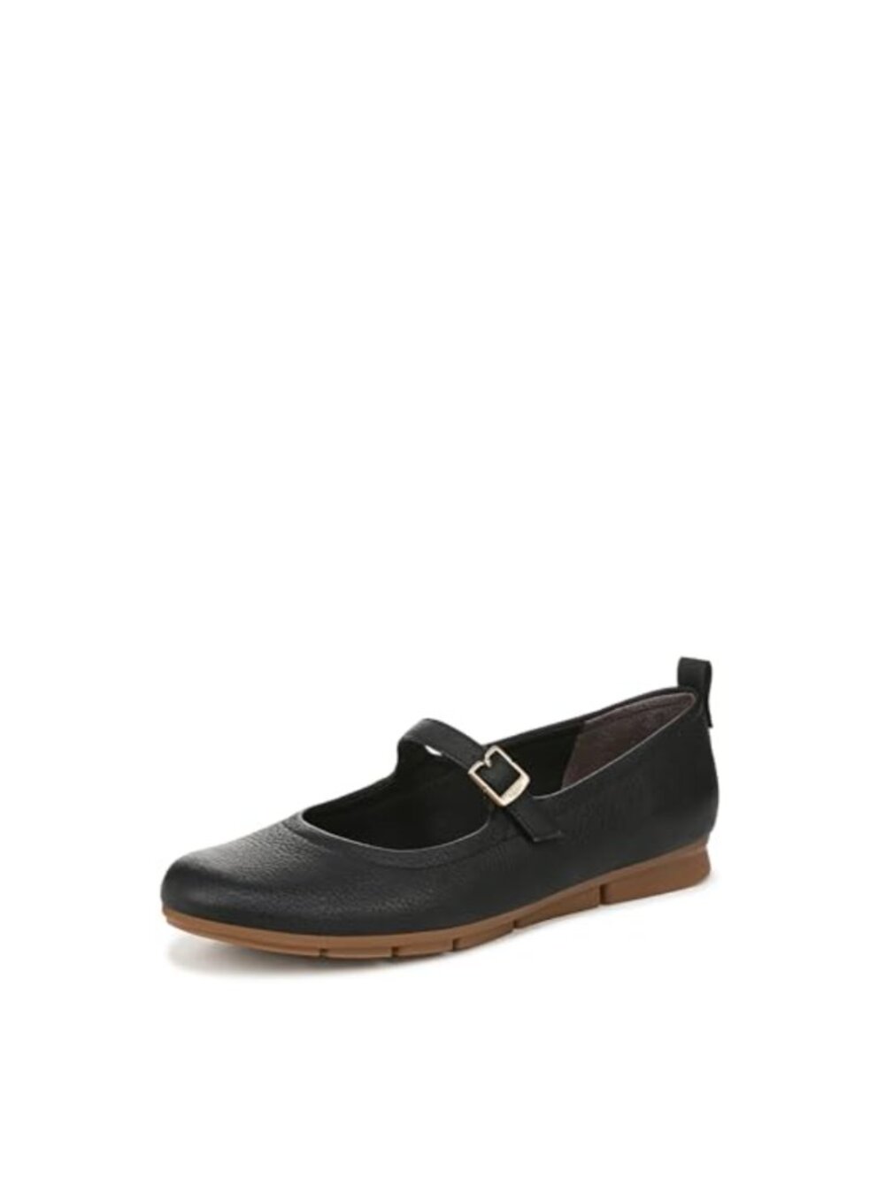 Womens Faux Leather Mary Jane Flats Slip On Buckle Comfort Casual